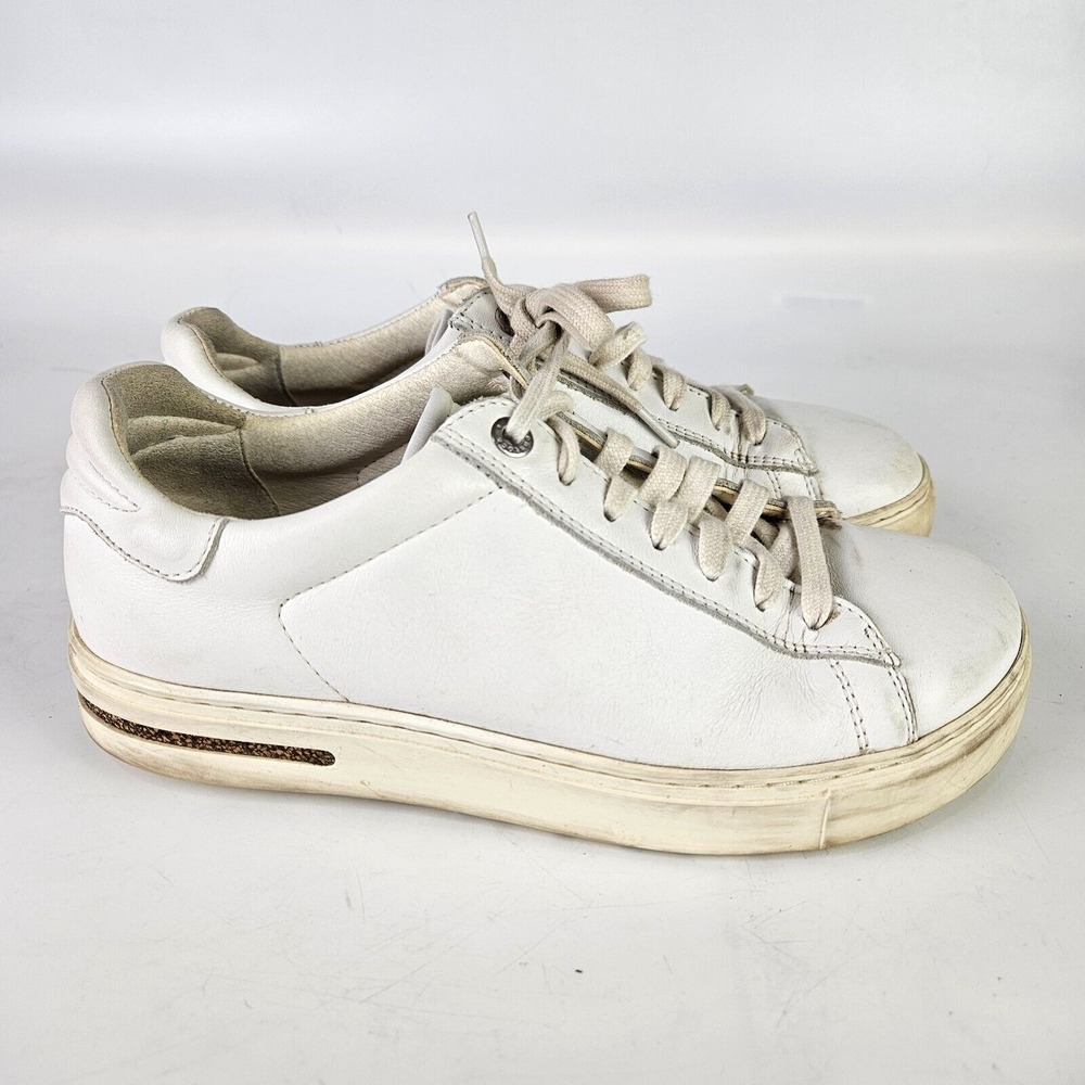 Birkenstock Bend Low Lace Up White Leather Sneaker Shoe Women's Size: 36 / 5